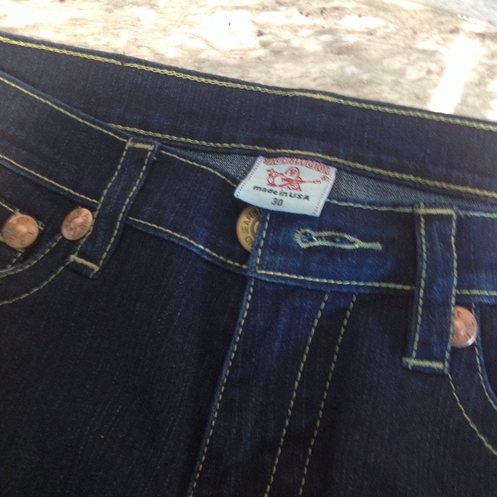 NWT TRUE RELIGION dark denim jeans - Picture 5 of 6